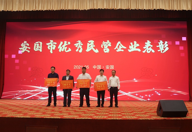 藥都集團被授予“2019年度安國市明星企業(yè)”、“2018年度科技創(chuàng)新先進企業(yè)”稱號